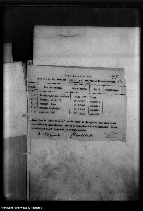 Obraz 19 z jednostki "Kreis Turek. Korespondencja w sprawie miejscowych Niemców, którzy zginęli w 1939 roku"