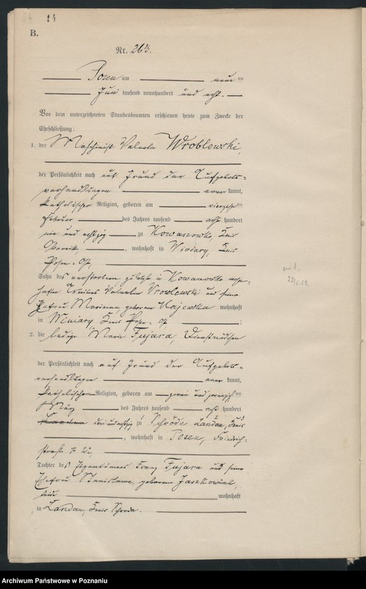 Obraz 16 z jednostki "Księga miejscowa małżeństw tom II [Rejestr główny małżeństw]"