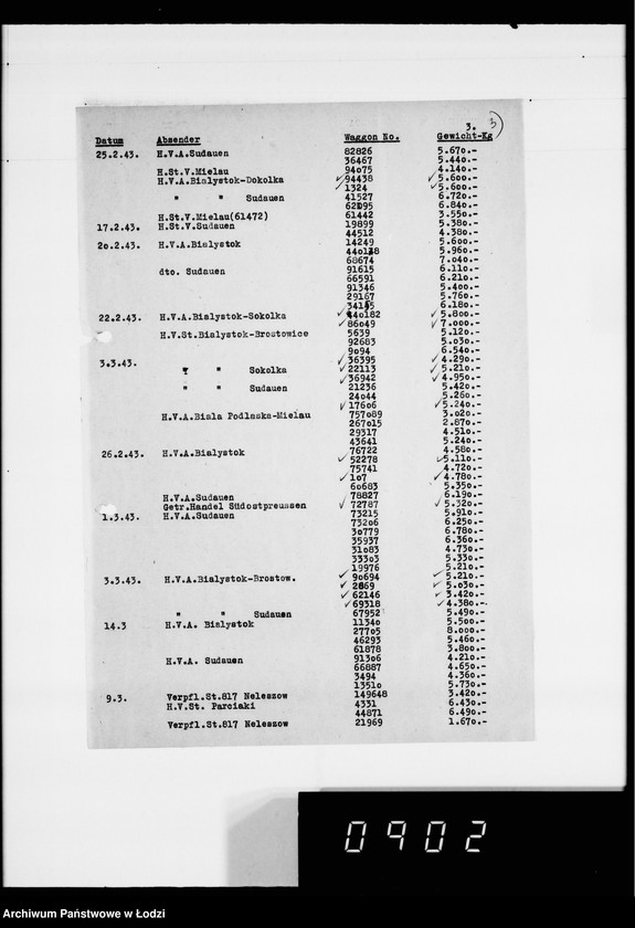 Obraz 7 z jednostki "Strohschuhe. Rechnungen, Frachtberichte, Waggon-Eingang"