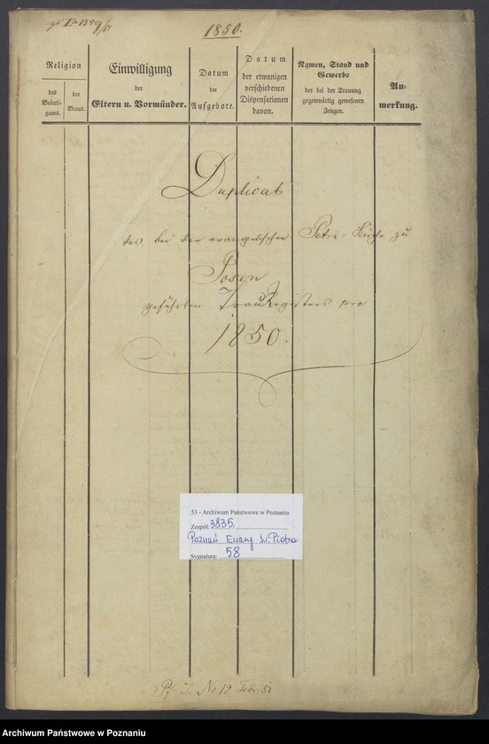 Obraz 2 z jednostki "Duplikat des Trauregisters"