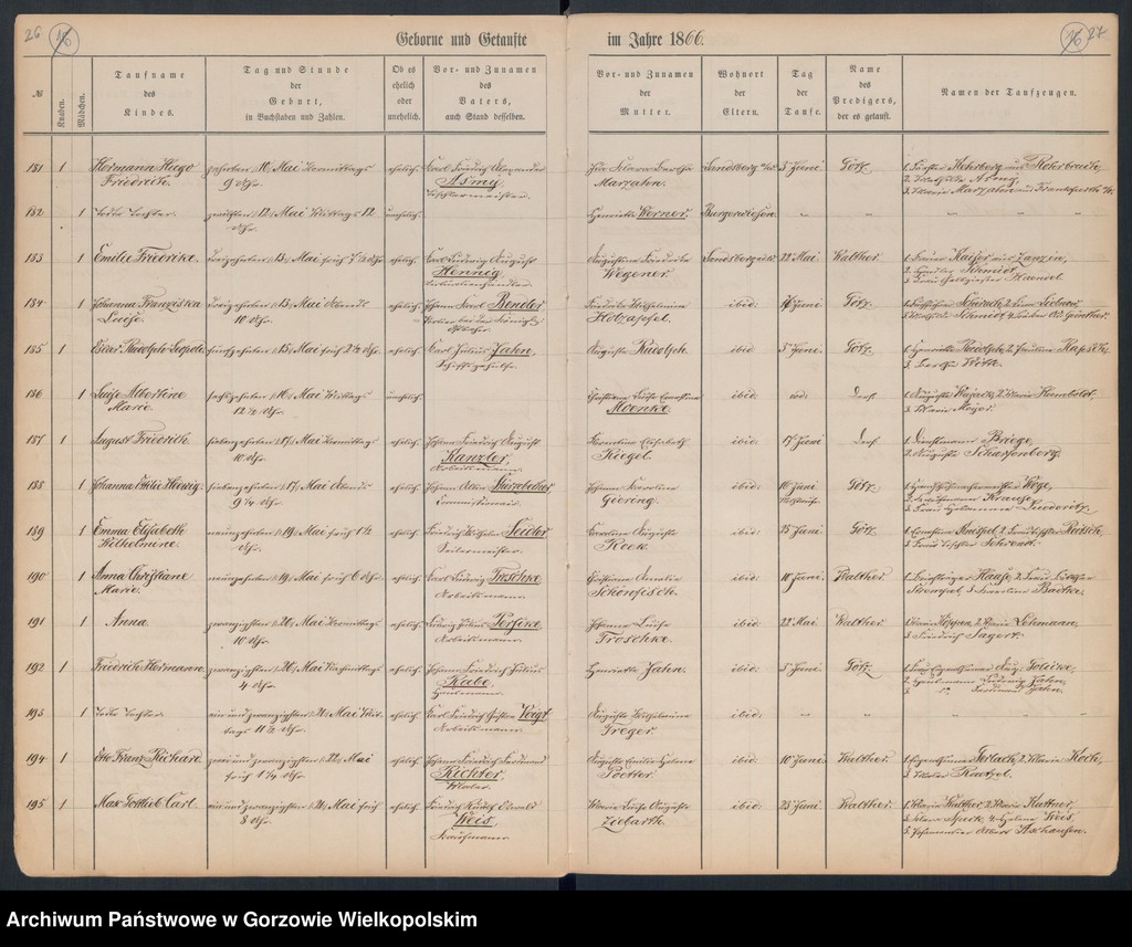 image.from.unit.number "Duplikate der Hauptkirche zu Landsberg an der Warthe (zawiera też księgę zgonów Konkordienkirche z 1866 r.)"