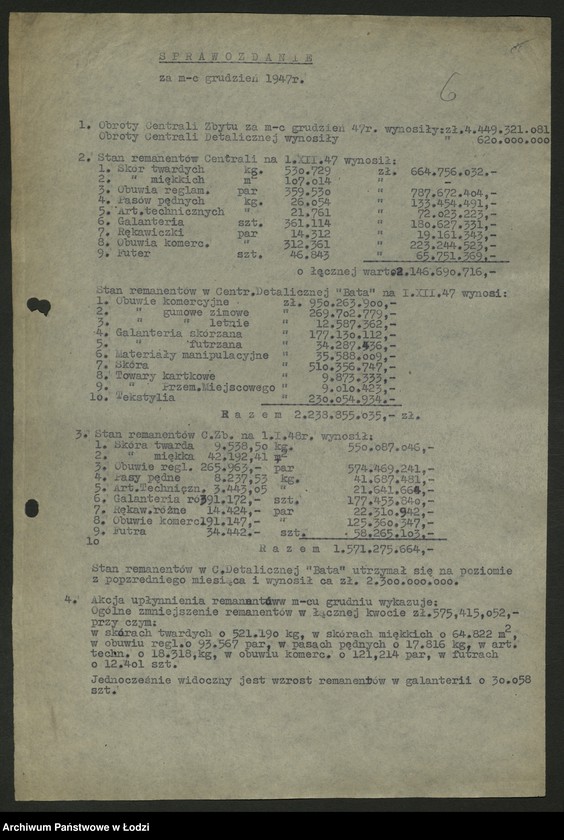 Obraz 7 z jednostki "Centrala Zbytu Przemysłu Skórzanego; protokół [narady], [sprawozdania z produkcji]"