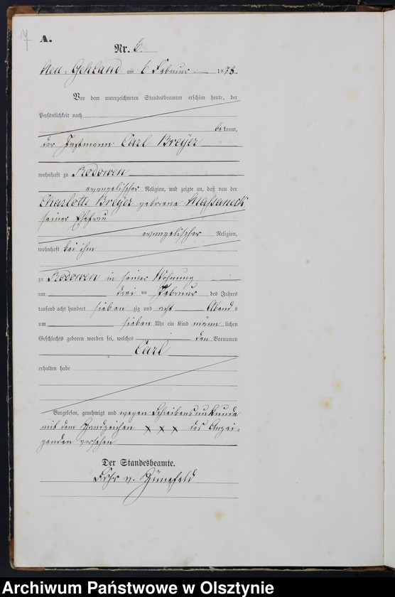 image.from.unit.number "Geburts-Haupt-Register Nr 1 - 77"