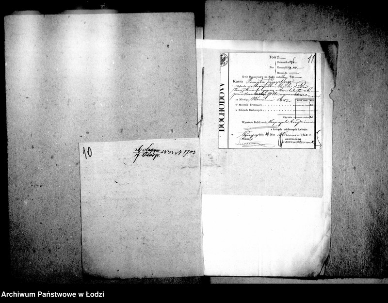 Obraz 11 z jednostki "Akta tyczące się miscelanii archiwum magistratu miasta Łodzi"