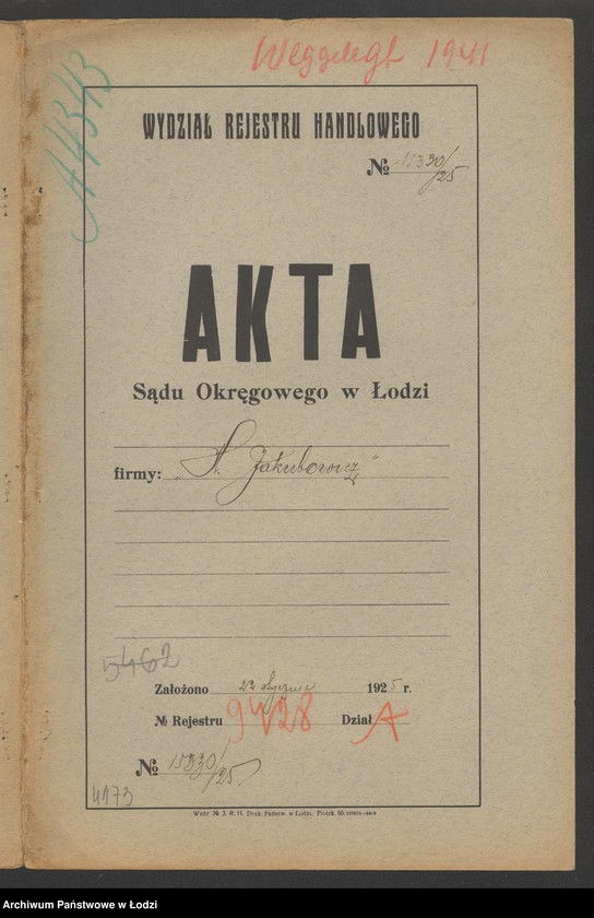 Obraz 2 z jednostki "Henoch Jakubowicz- sprzedaż skór"