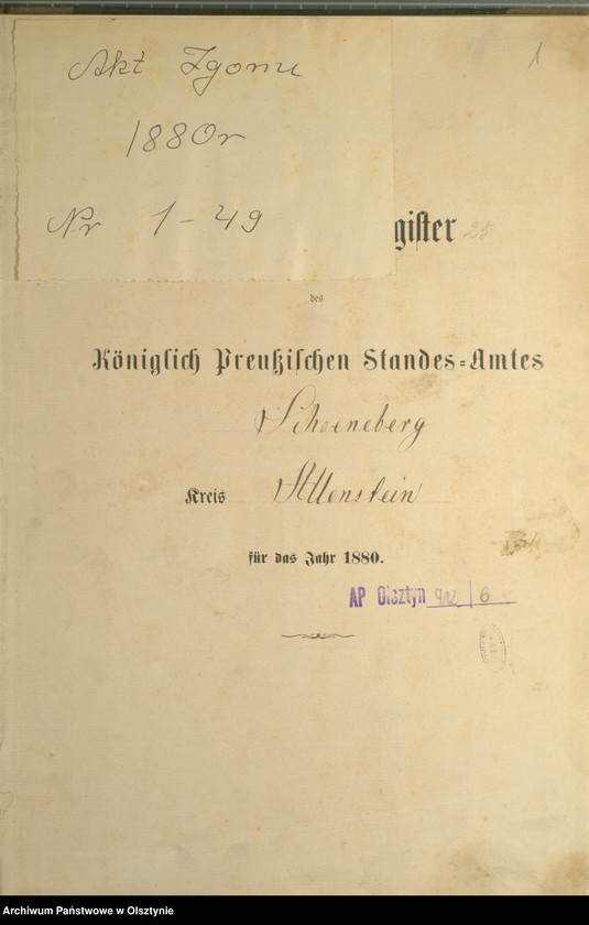 Obraz 3 z jednostki "Sterbe-Haupt-Register Nr 1 - 49"