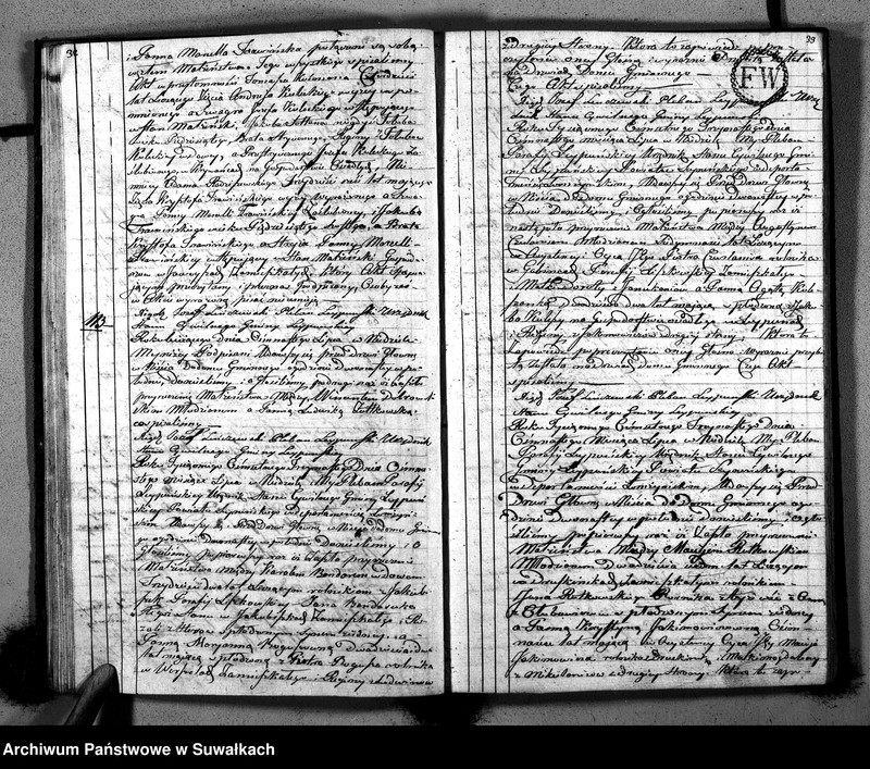 Obraz 19 z jednostki "Księga Aktów Cywilnych Stanu Małżeńskiego Gminy Leypuńskiej od 1 Stycznia 1813 Roku"