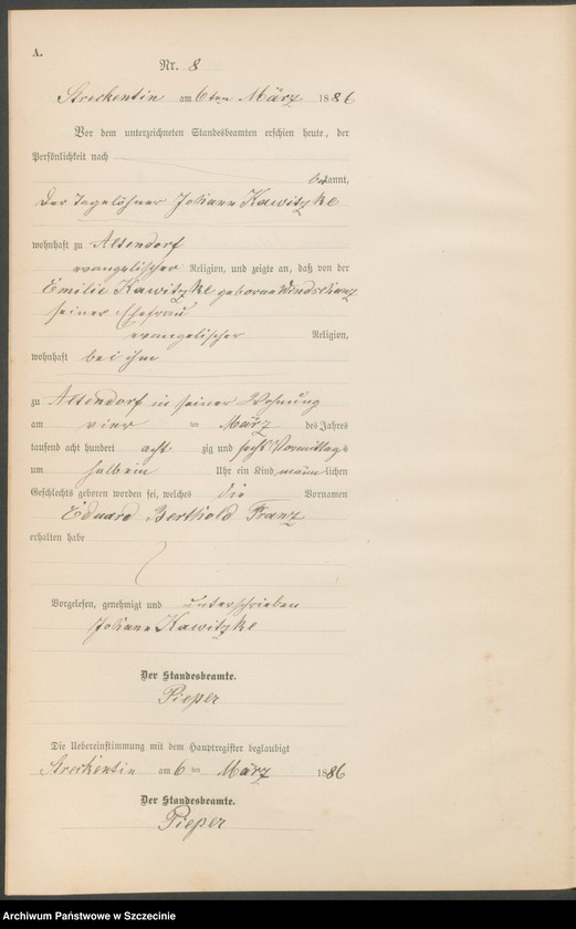 Obraz 11 z jednostki "Geburts-Register (Neben-Register)"
