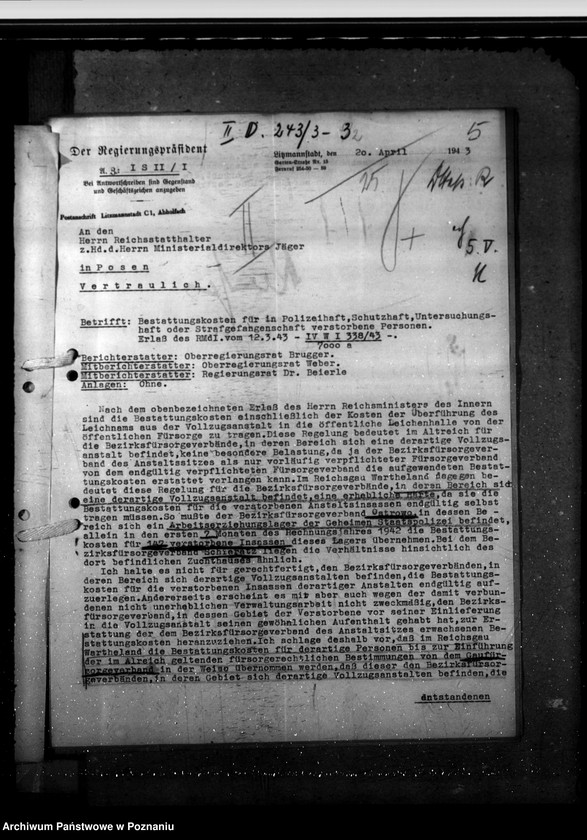 Obraz 9 z jednostki "Bestattungskosten für verstorbene Strafgefangene"