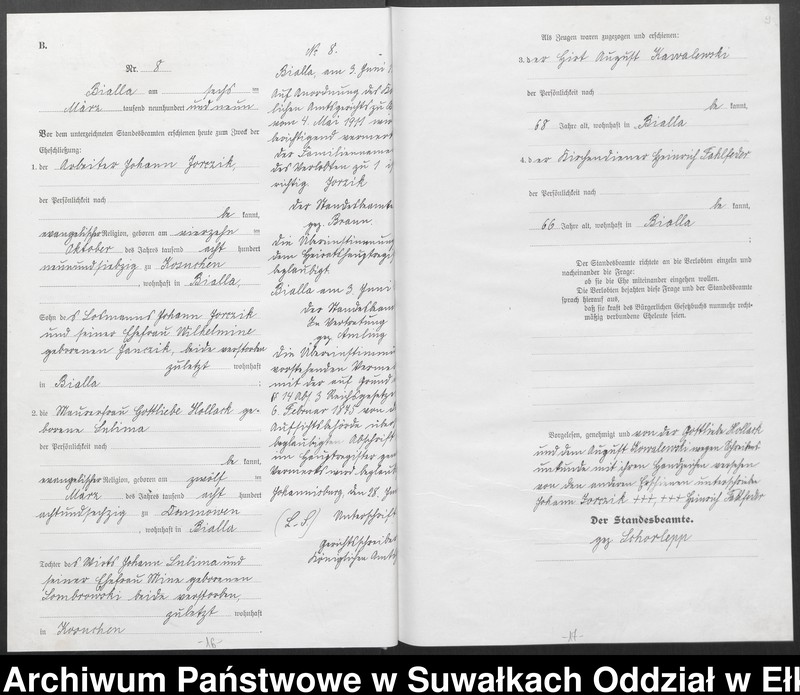 image.from.unit.number "[Heirats-Haupt-Register des Königlichen Preussischen Standes-Amtes Bialla Kreis Johannisburg]"