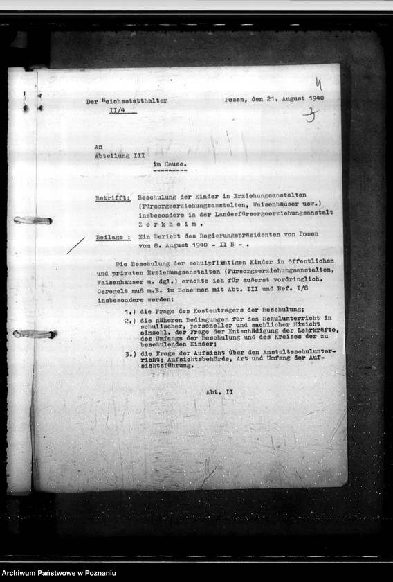 Obraz 8 z jednostki "Beschulung von Kindern in Erziehungsanstalten. Beschulung blinder und taubstummer Kinder."