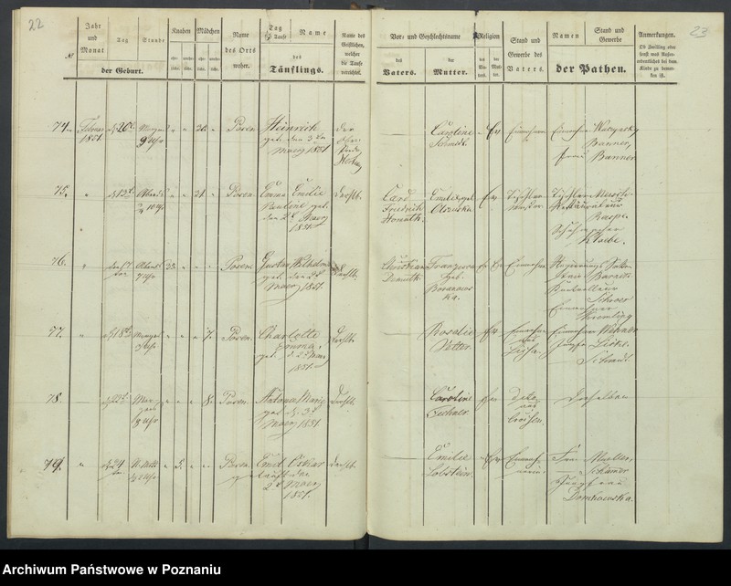 Obraz 17 z jednostki "[Akta urodzeń i chrztów, zapowiedzi i ślubów, zgonów i pogrzebów]"