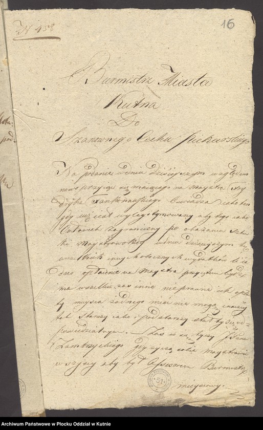 image.from.unit.number "Książka protokółów, korespondencji i rachunków Cechu Piekarzy w Kutnie"