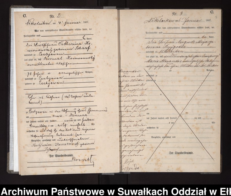 image.from.unit.number "Sterbe-Haupt-Register des Königlichen Preussischen Standes-Amtes Nikolaiken Kreis Sensburg"