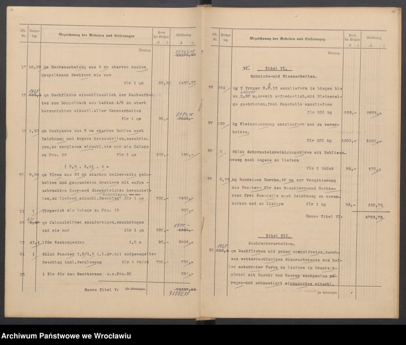 Obraz 10 z jednostki "Sonderentwurf und Kostenanschlag für einen Gerätenschuppen und ein Nadelschutzdach am Wehr in Bartheln"
