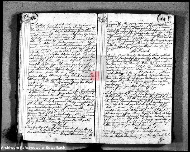image.from.unit.number "Księga aktu ślubnego gminy suwalskiey, powiatu dąbrowskiego, departamentu łomżyńskiego od dnia 1-go maja 1812 do pierwszego maja 1813 roku"
