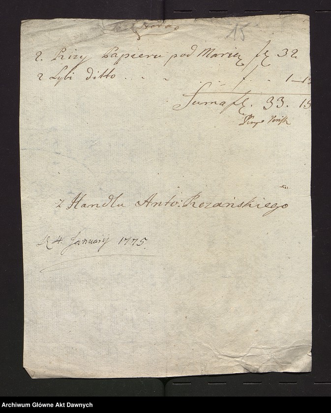 image.from.unit.number "Zbiór pism rozmaitych Wydziału Wojskowego tyczących, w. XVI - XVIII"