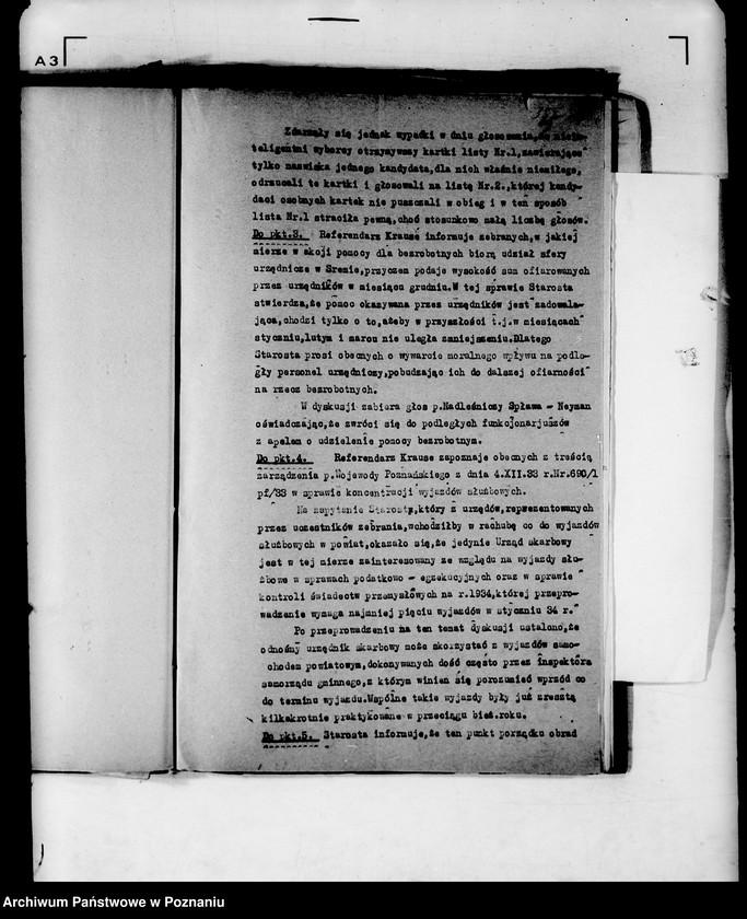 Obraz 8 z jednostki "Protokoły z zebrań periodycznych I instancji /naczelników władz i urzędów niezespolonych z terenu poszczególnych powiatów omawiające ogólną sytuację polityczną i społeczno-gospodarczą"