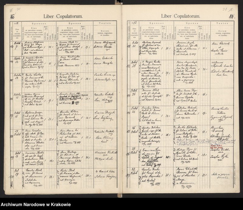 Obraz 14 z jednostki "[Księga małżeństw z lat 1900-1912]"