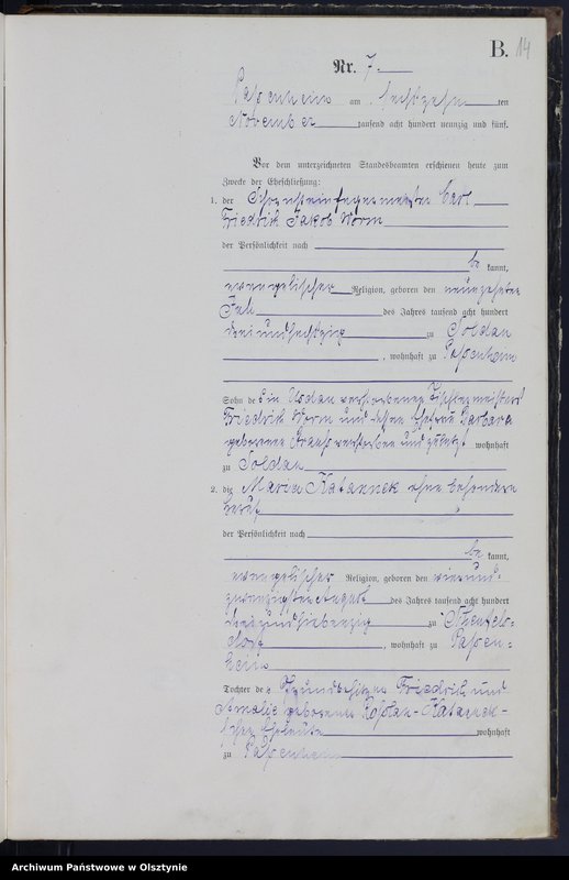 image.from.unit.number "Heiraths-Haupt-Register Nr 1 - 13"