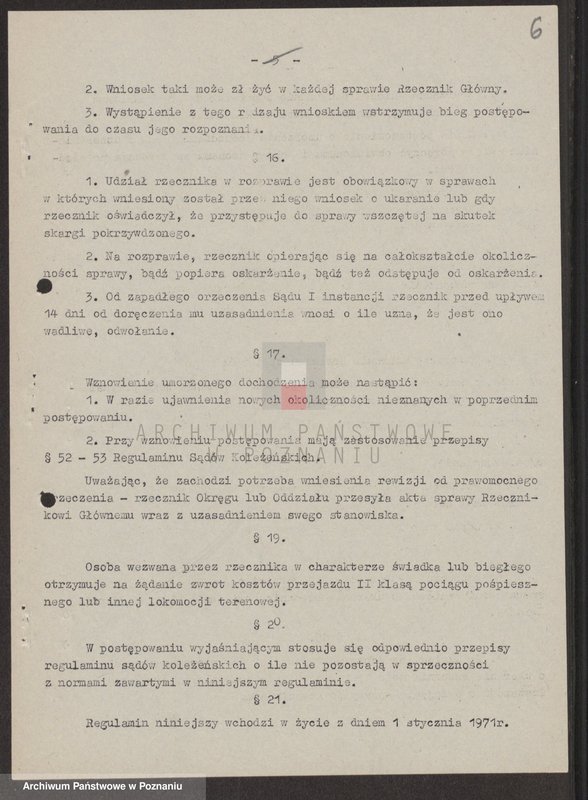 Obraz 16 z jednostki "Regulamin Rzeczników Sądów Koleżeńskich."