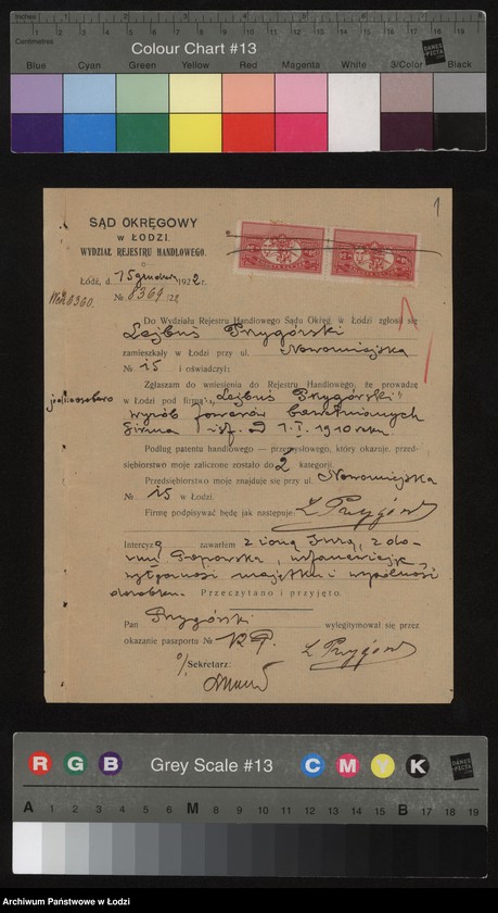 Obraz 3 z jednostki "Lejbuś Przygórski- wyrób towarów bawełnianych"