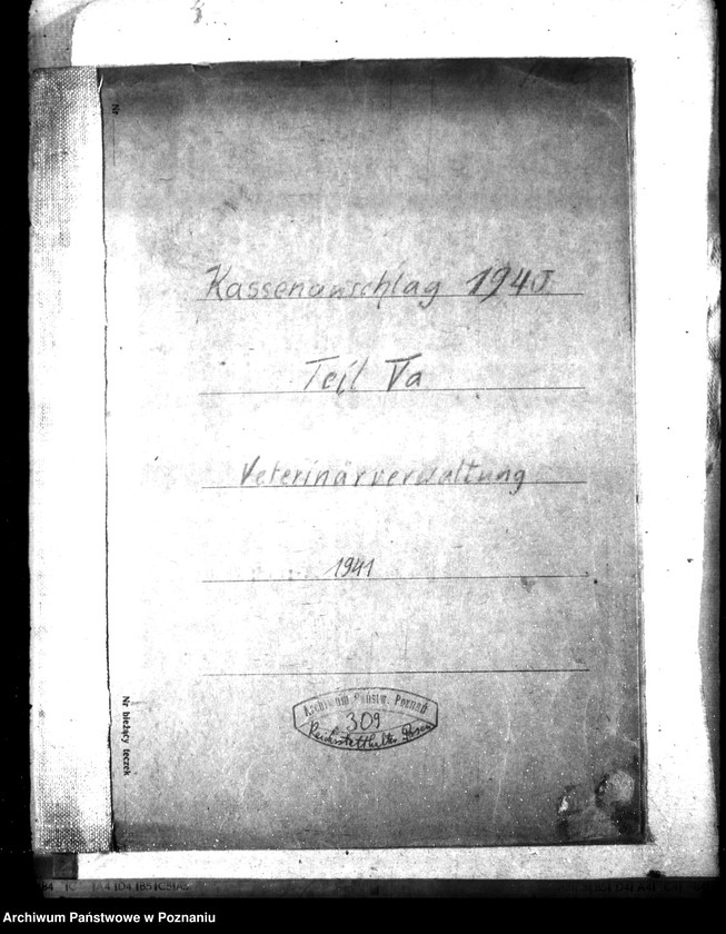 Obraz 4 z jednostki "Kassenanschlag 1940- Veterinär- Verwaltung"