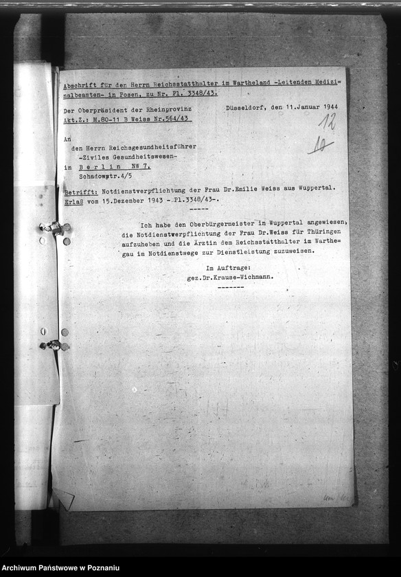 Obraz 16 z jednostki "Notdienstverpflichtung der Ärzte"