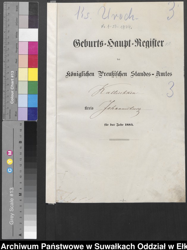 image.from.unit.number "Geburts-Haupt-Register des Königlichen Preussischen Standes-Amtes Kallischken Kreis Johannisburg"
