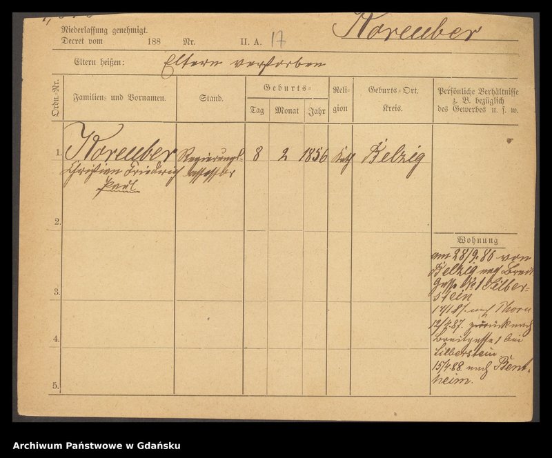 image.from.unit.number "Karty meldunkowe: Korecki - Kornath"