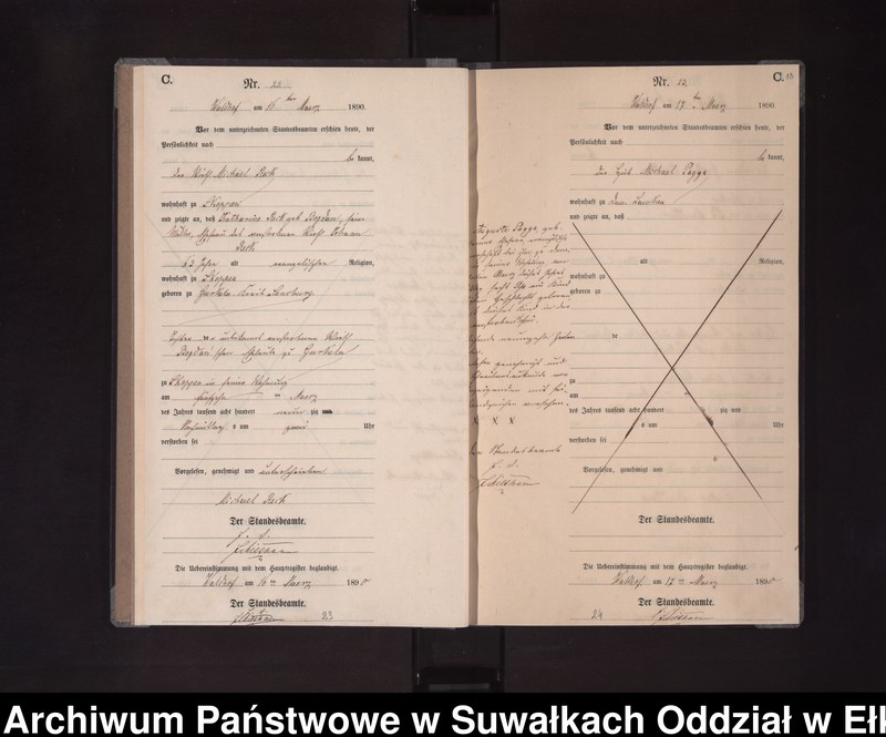 image.from.unit.number "Sterbe-Neben-Register des Königlichen Preussischen Standes-Amtes Orlen Kreis Loetzen"