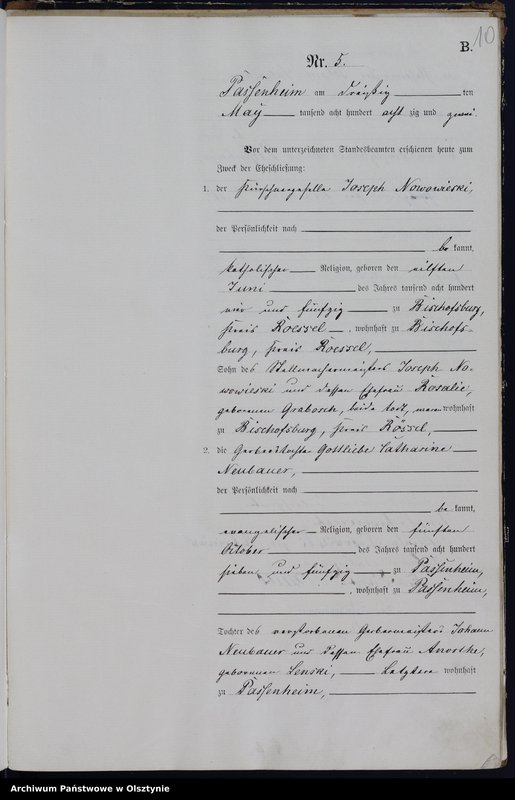 image.from.unit.number "Heiraths-Haupt-Register Nr 1 - 19"