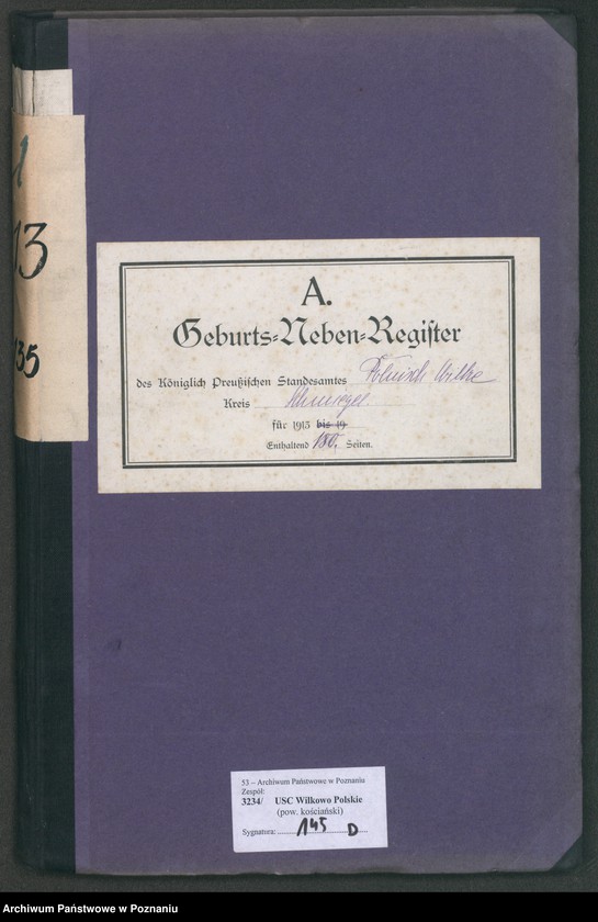 Obraz 2 z jednostki "Geburts-Neben-Register"