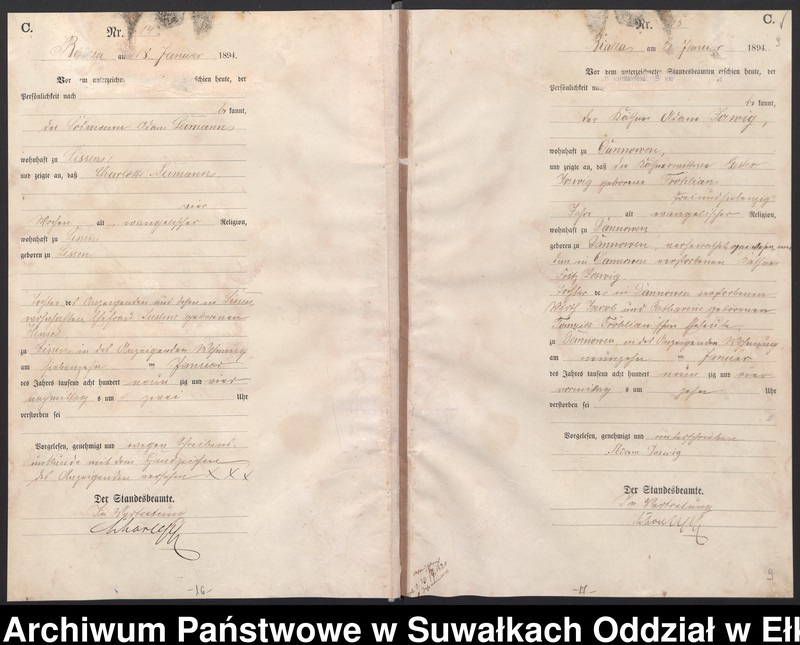 image.from.unit.number "Sterbe-Haupt-Register des Königlichen Preussischen Standes-Amtes Belzonzen Kreis Johannisburg"