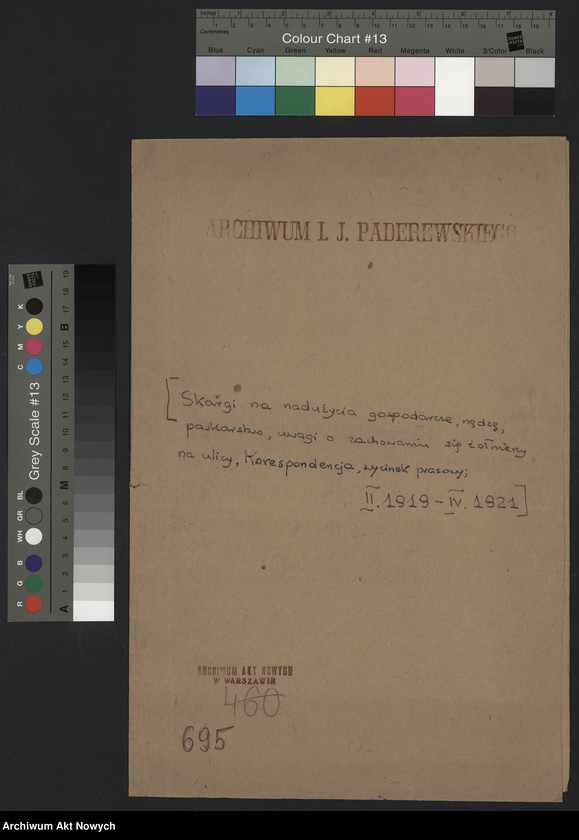 image.from.unit.number "Skargi na nadużycia gospodarcze, nędzę, paskarstwo, uwagi o zachowaniu się żołnierzy na ulicy. Korespondencja, wycinek prasowy"