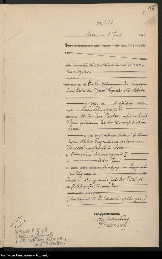 Obraz 15 z jednostki "Księga miejscowa zgonów tom III [Rejestr główny zgonów]"