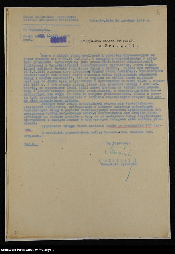 image.from.collection.number "Utworzenie Urzędu Stanu Cywilnego w Przemyślu111"