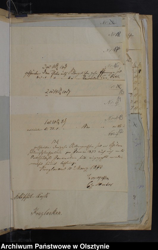 image.from.unit.number "Beläge zur Kirchspiels Schul-Kassen Rechnung von Kruklanken"