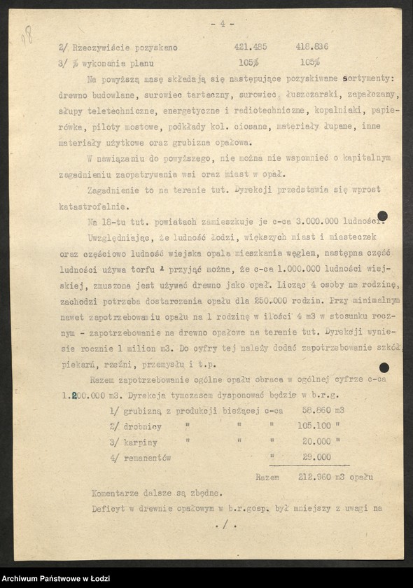 Obraz 19 z jednostki "[Protokoły, informacje, referat z posiedzeń sekcji leśnej, egzekutywy PPR, zjazdu aktywu leśnego przy Dyrekcji Lasów Państwowych, sekcji leśnych przy Wydziale Rolnym KW i komitetach powiatowych]"