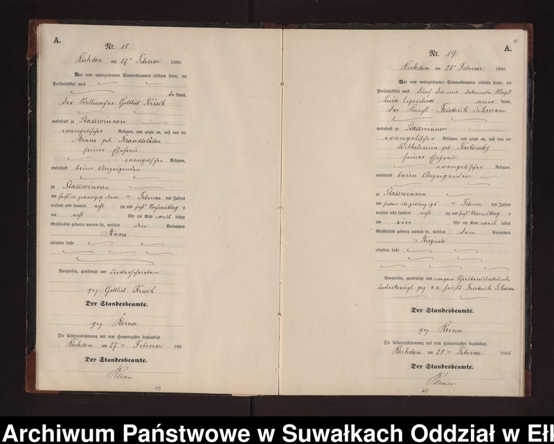 image.from.unit.number "Geburts-Neben-Register des Preussischen Standes-Amtes Stasswinnen Kreis Loetzen"