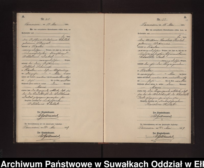 image.from.unit.number "Geburts-Neben-Register des Preussischen Standes-Amtes Neuhoff Kreis Loetzen"