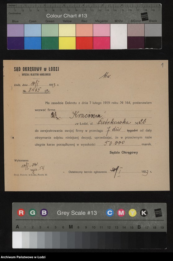 Obraz 3 z jednostki "Chaskiel Kracman- sprzedaż manufaktury"