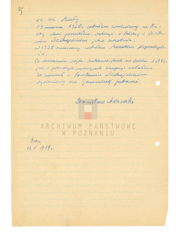 Obraz 16 z jednostki "Relacje i wspomnienia dotyczące powstania wielkopolskiego: 1. Zbąszyń, powiat Nowy Tomyśl, województwo poznańskie, 2. Zdziechowa, powiat Gniezno, województwo poznańskie, 3. Zduny, powiat Krotoszyn, województwo poznańskie."