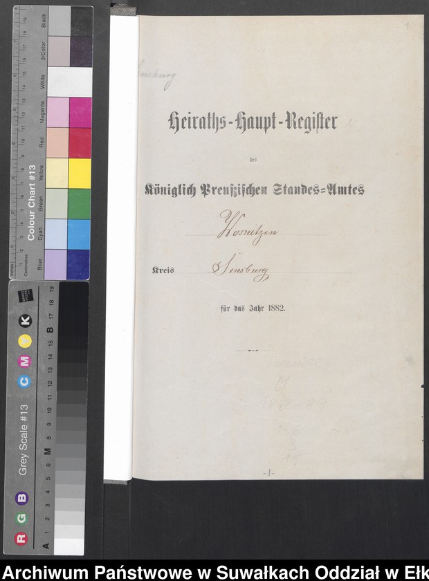image.from.unit "Heiraths-Haupt-Register des Königlich Preussischen Standes-Amtes Wosnitzen Kreis Sensburg"