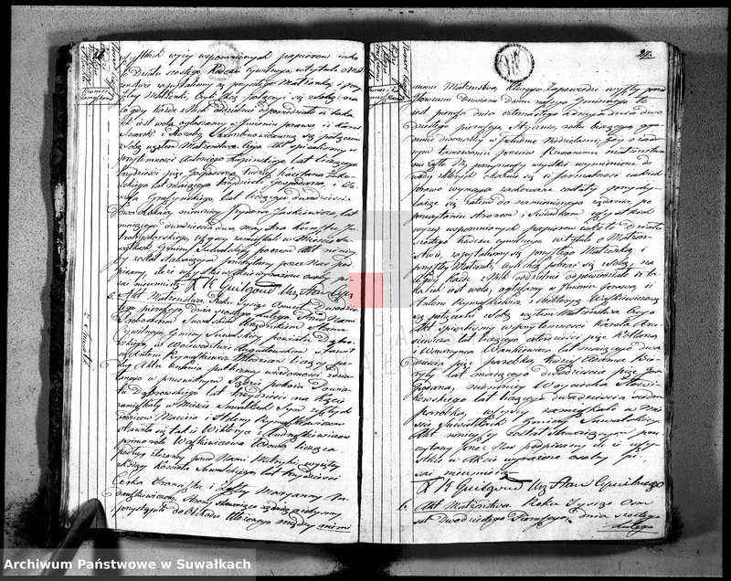 image.from.unit.number "Akta zaślubionych gminy suwalskiey od dina 1 stycznia do dnia ostatniego grudnia 1821 roku"