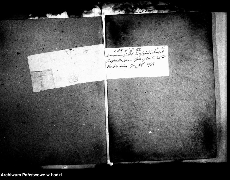 Obraz 19 z jednostki "Dowody przyjętych chorych do szpitala św. Aleksandra w Łodzi w 1861 r."