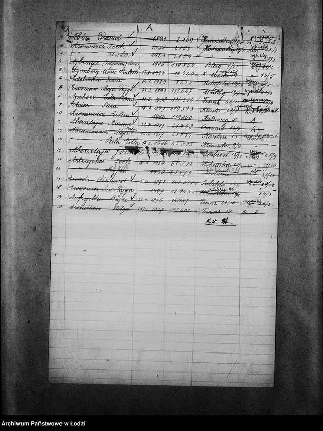 Obraz 12 z jednostki "[Korespondencja z Wydziałem Kart w sprawie skreślenia osób wymeldowanych]"