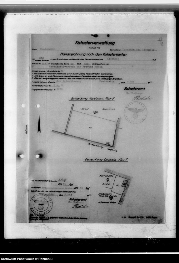 Obraz 12 z jednostki "Koschmin - Ehemalige Provinzial-Gärtnerlehranstalt Anlage-Vermögen."