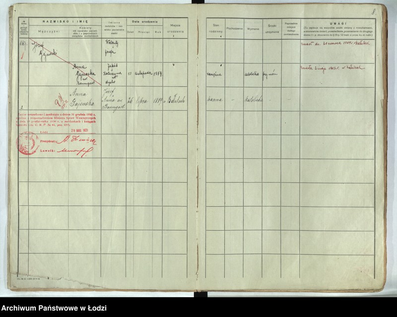 Obraz 6 z jednostki "[Księga ludności stałej m. Łodzi guberni piotrkowskiej - Dzielnicy Bałuty nr domu 167-195]"