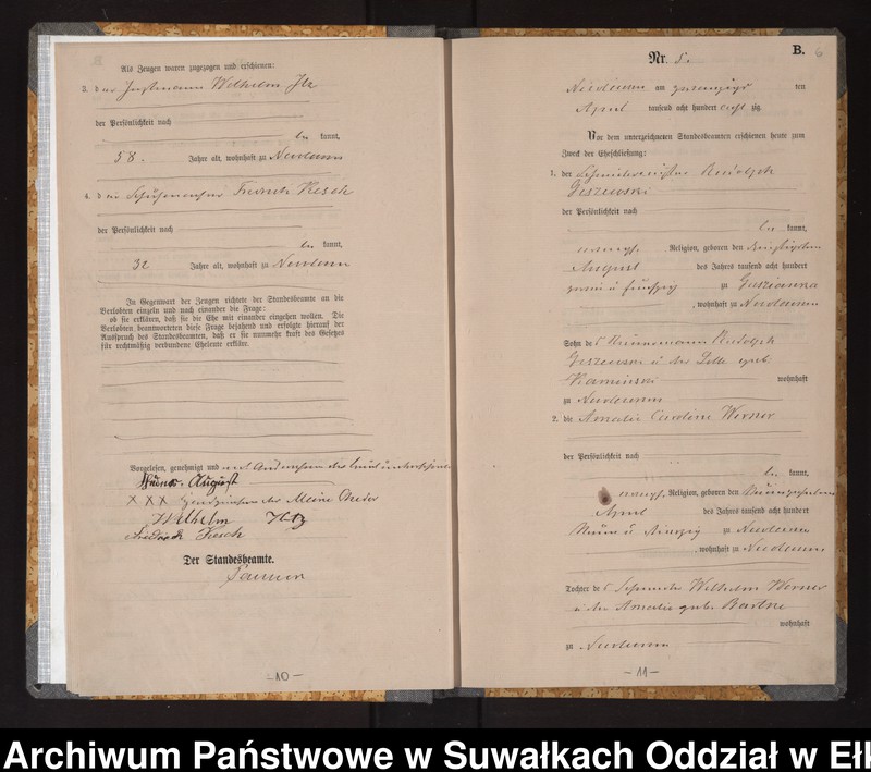 image.from.unit.number "Heiraths-Haupt-Register des Königlich Preussischen Standes-Amtes Stadt Nicolaiken Kreis Sensburg"